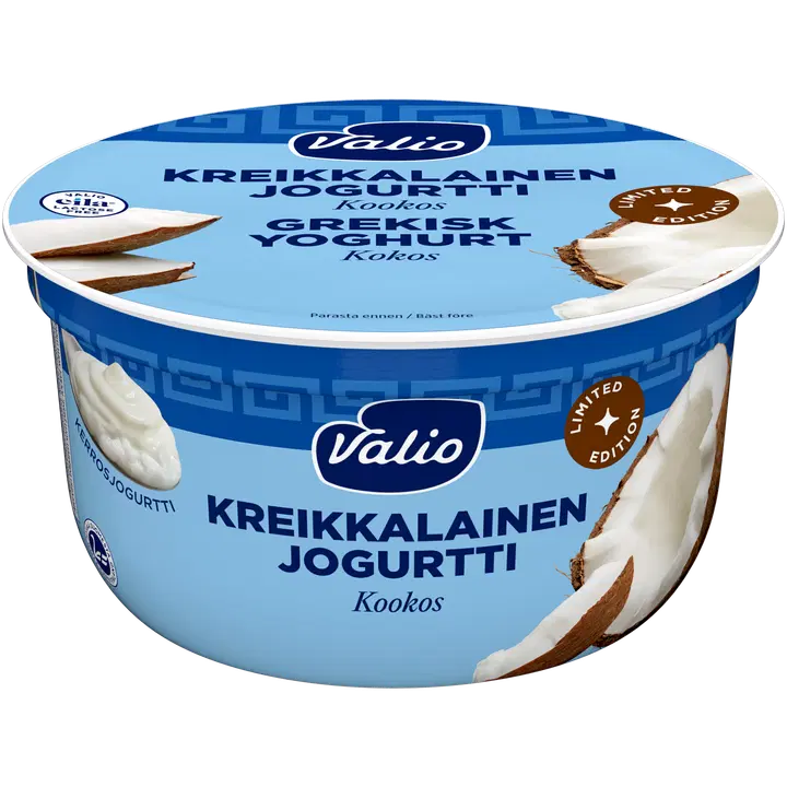 Valio kreikkalainen jogurtti kookos kausimaku laktoositon 150 g