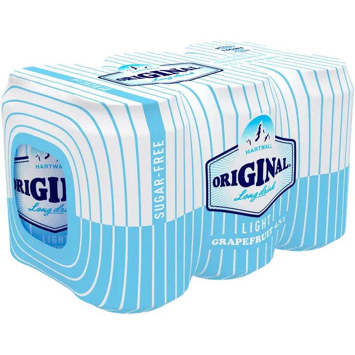 6 x Hartwall Original Long Drink Grapefruit Light 4,5% 0,33 l