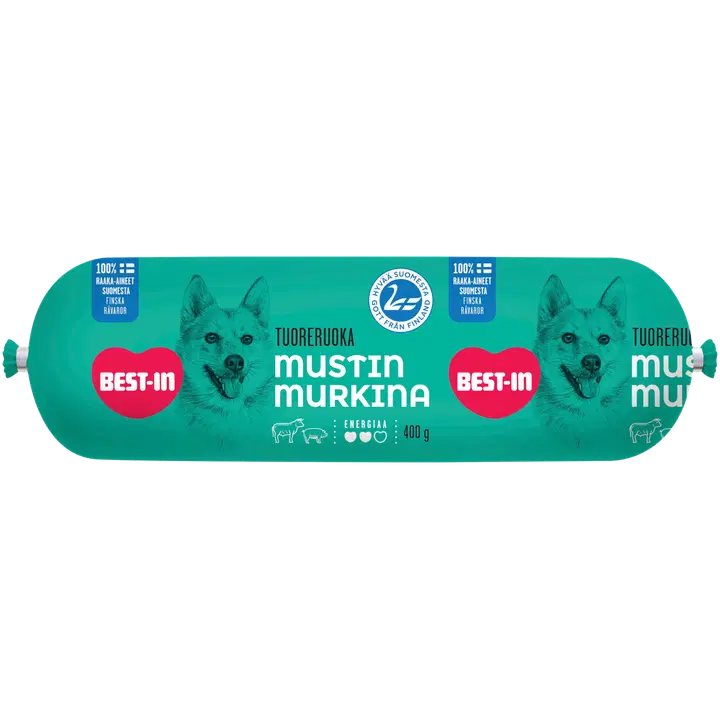 Best-In Mustin Murkina Koiran Tuoreruoka 400g