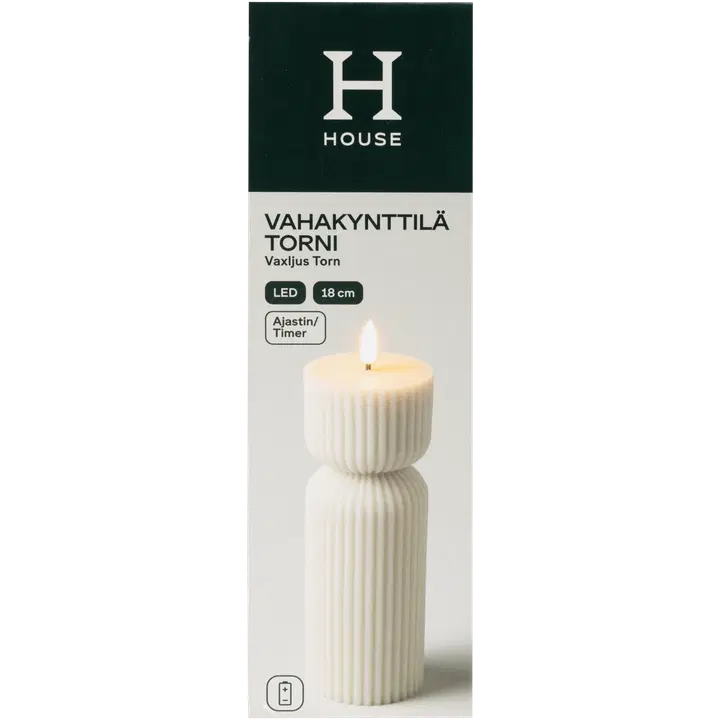House Led-vaxljus Torn 18 cm