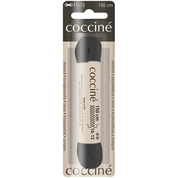 Coccine kengännauha 150 cm, musta