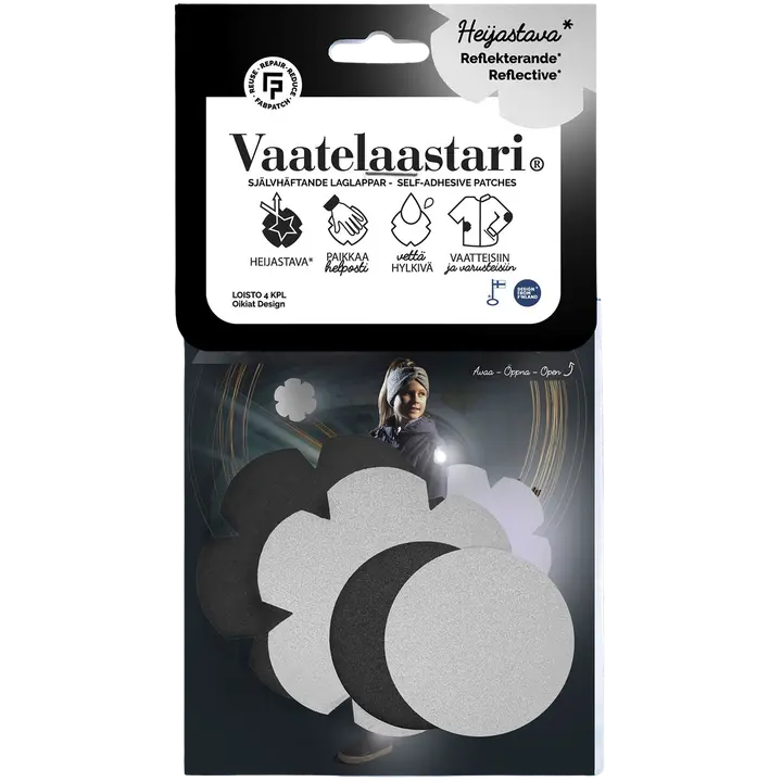 FabPatch Vaatelaastari, Loisto - helppo, hankaamalla kiinnittyvä tekstiilien korjauspaikka