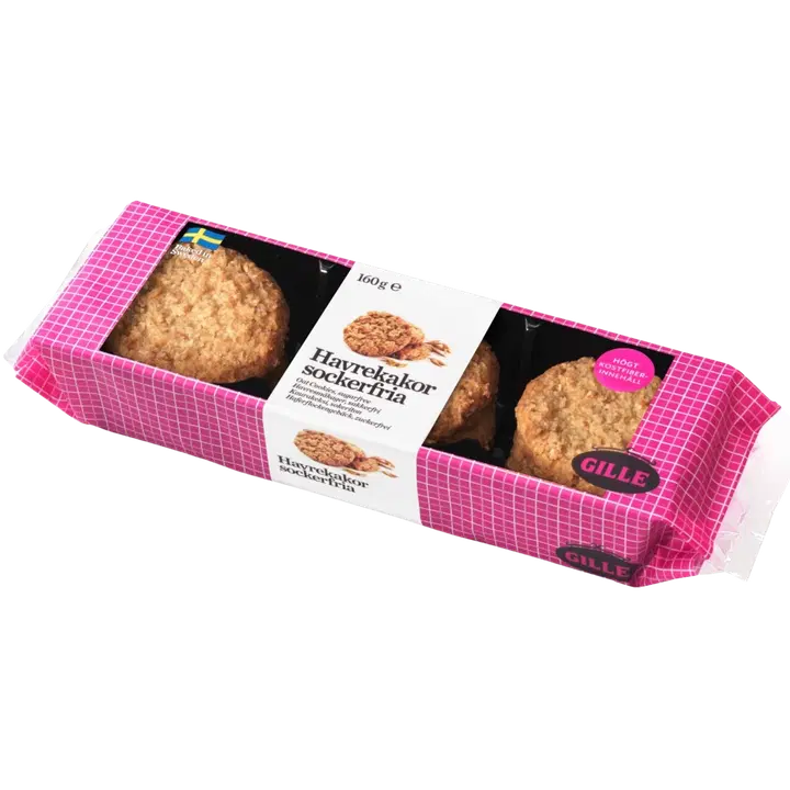 Gille - Kaurakakut Sockeriton 160g