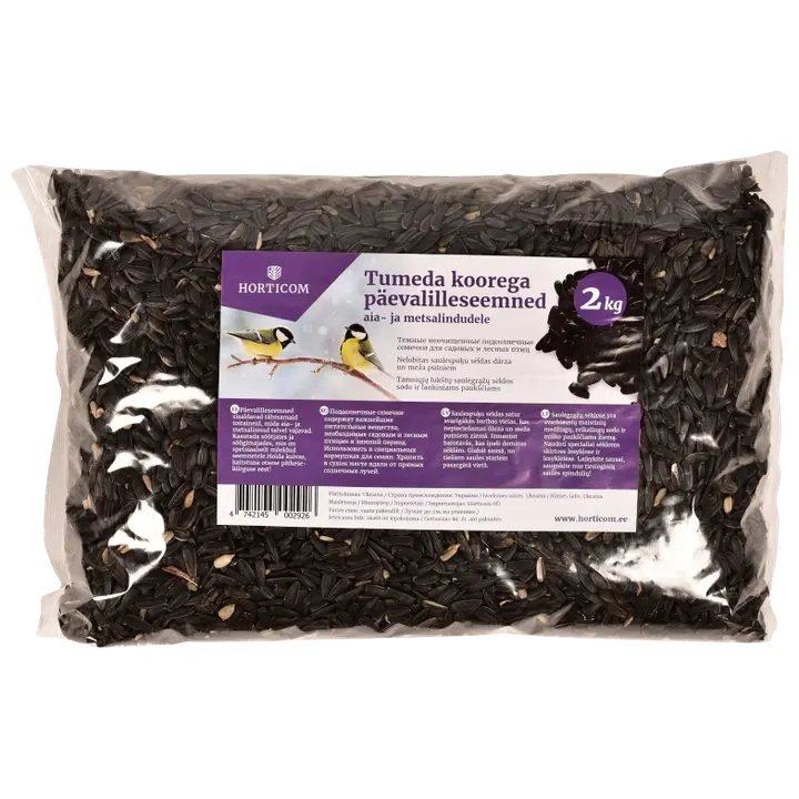 Horticom tumeda koorega päevalilleseemned lindudele 2kg