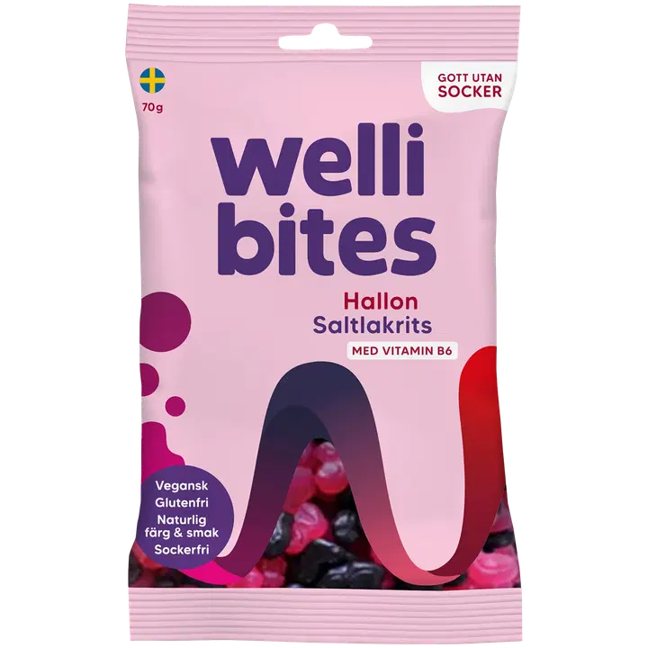 Wellibites Vadelma&Lakritsi 70g