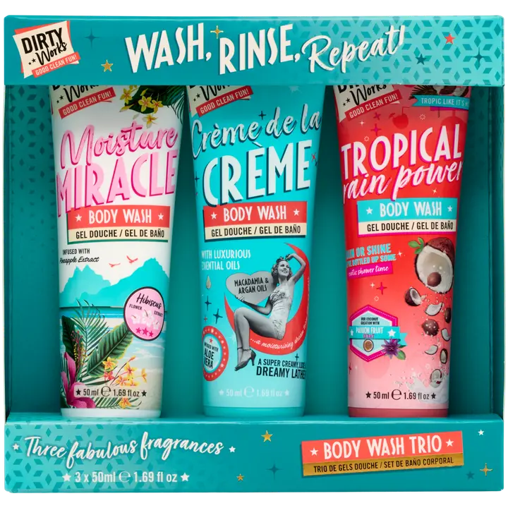 Kinkekomplekt Dirty Works dušigeeli trio 3x50ml