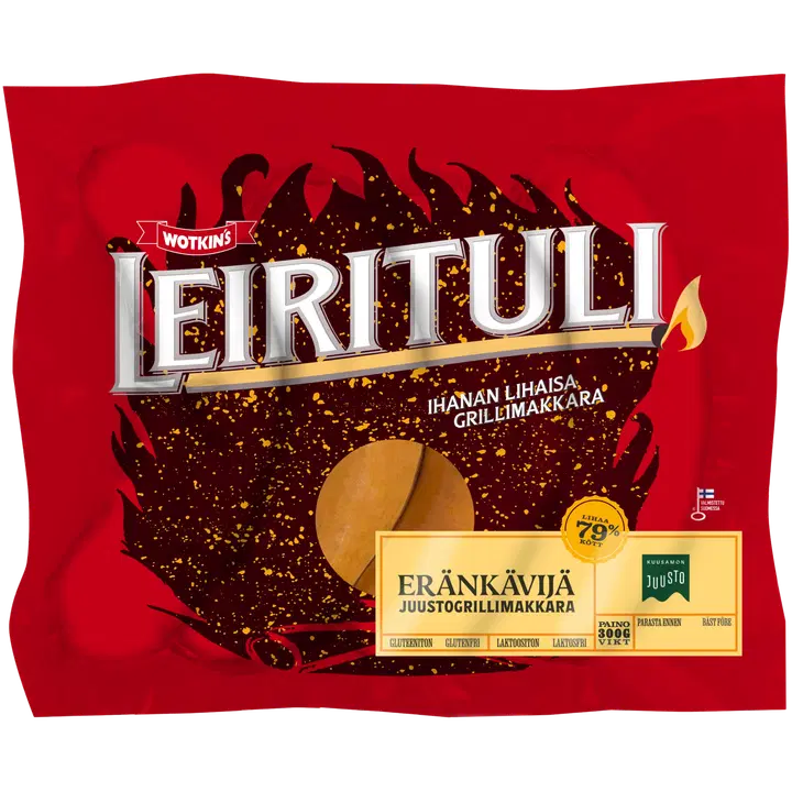 Wotkin´s Leirituli Eränkävijä Juustogrillimakkara 300 g