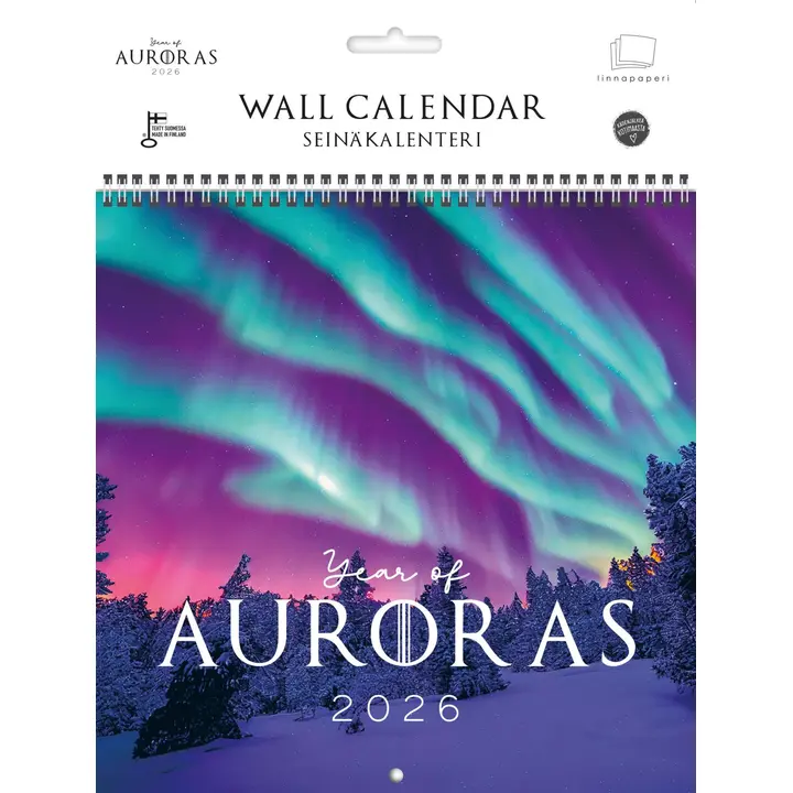 Seinäkalenteri 2026 Auroras