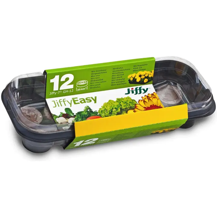 Minikasvuhoone Jiffi+ 12 turbatabletti