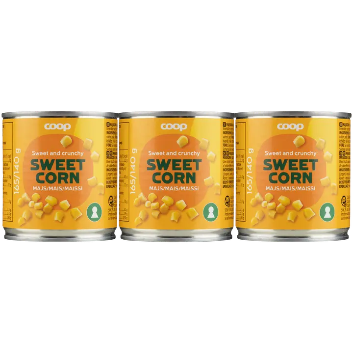 Coop maisiterad soolvees 165/140g