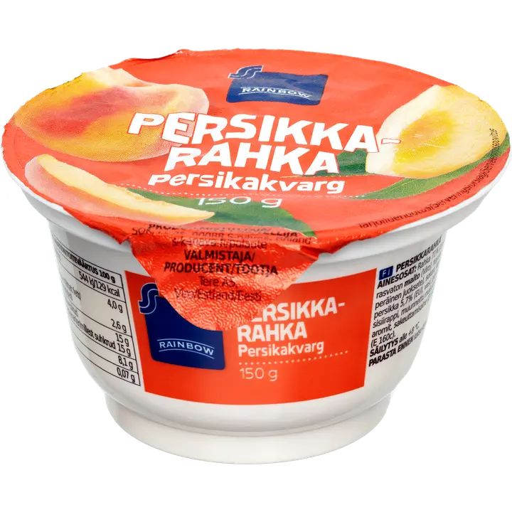 Rainbow 150g persikkarahka 4%
