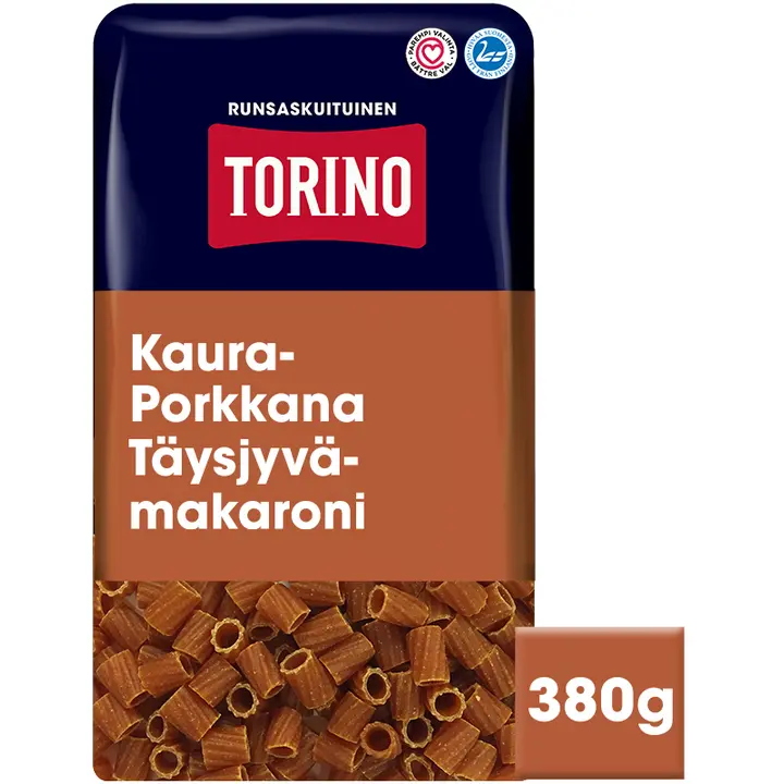Torino 380g kaura-porkkana täysjyvämakaroni