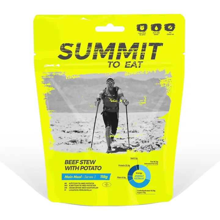 Summit To Eat Nautapataa ja perunoita retkiateria