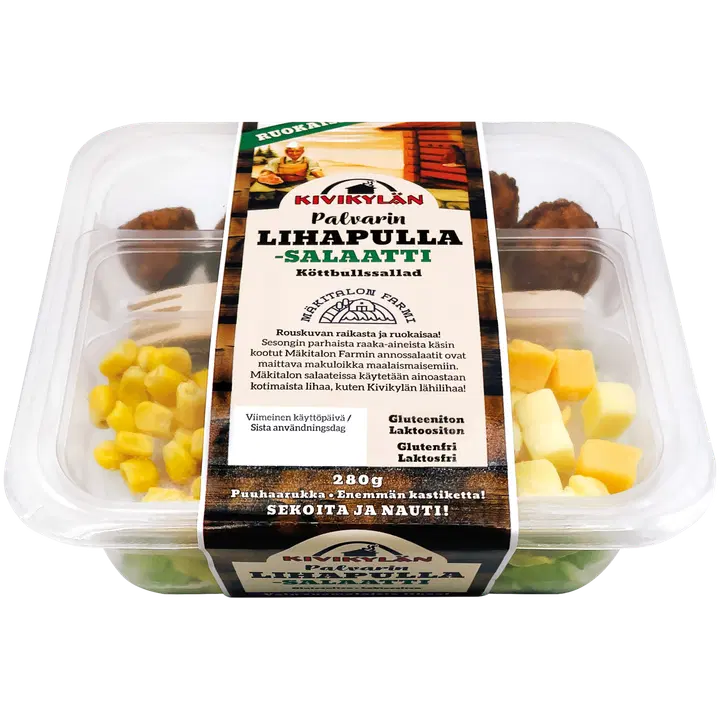 Kivikylän palvarin lihapullasalaatti 280g