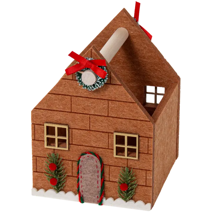 Jõulumaja vilt 13x13x17 cm