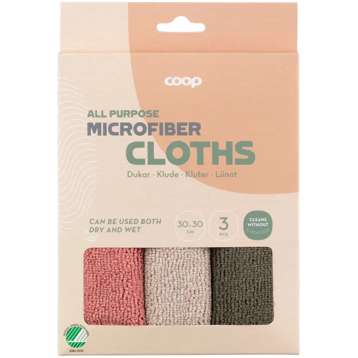 Coop mikrokuituliina 30x30 cm 3 kpl