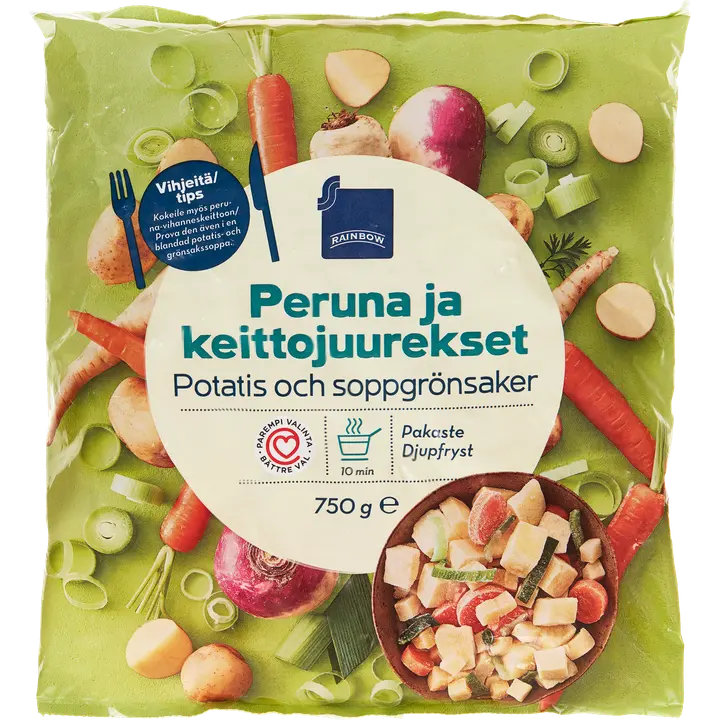 Rainbow 750g peruna ja keittojuurekset pakaste