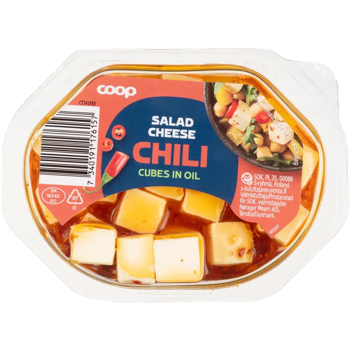 Coop salaattijuustokuutio chili 100/70 g