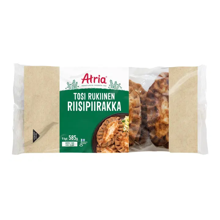 Atria Tosi Rukiinen Riisipiirakka (9kpl) 585g