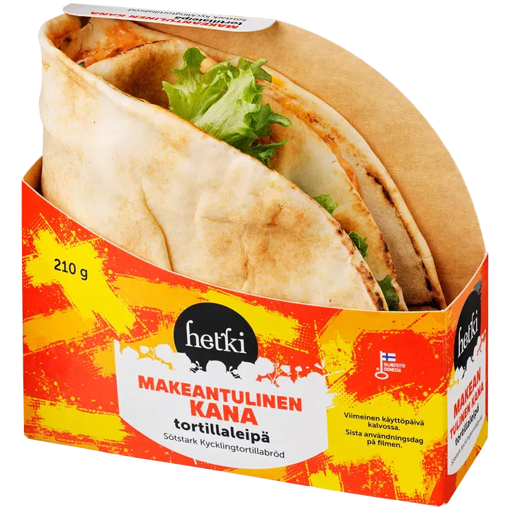 Fresh Hetki Makean tulinen Kanatortillaleipä 210 g