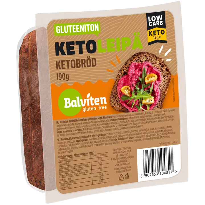 Balviten Gluteeniton Ketoleipä 190g