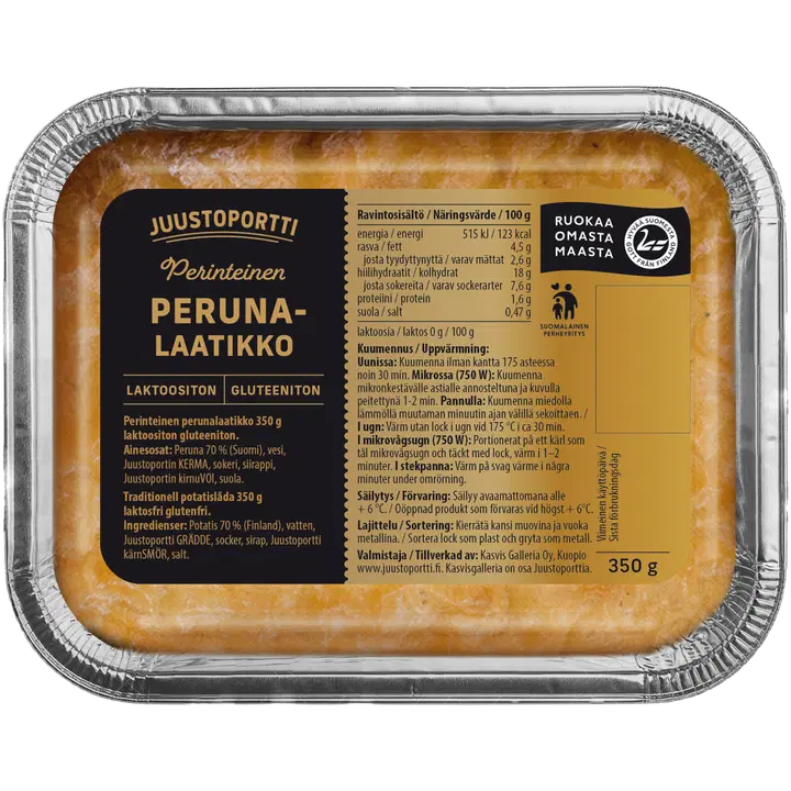 Juustoportti Perinteinen perunalaatikko 350g laktoositon gluteeniton