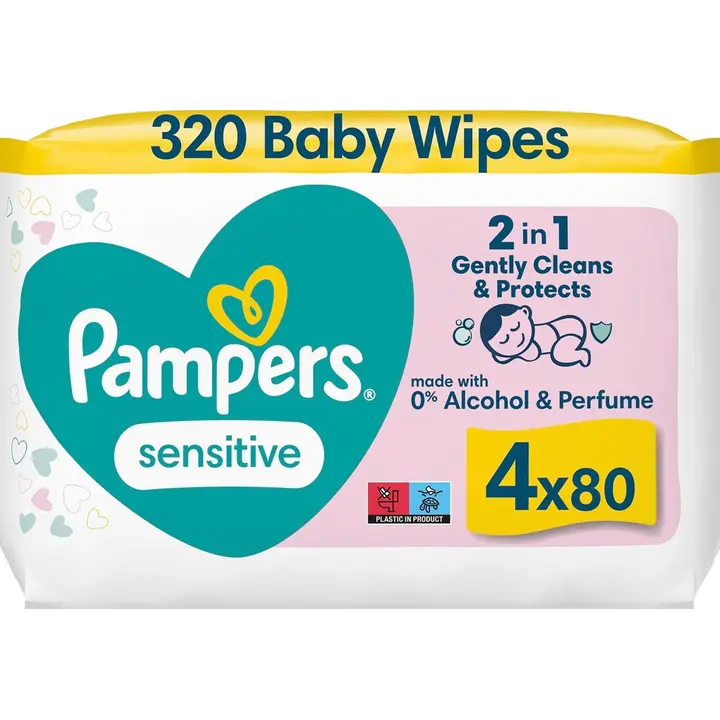 Pampers 320kpl Sensitive Baby Wipes puhdistuspyyhe