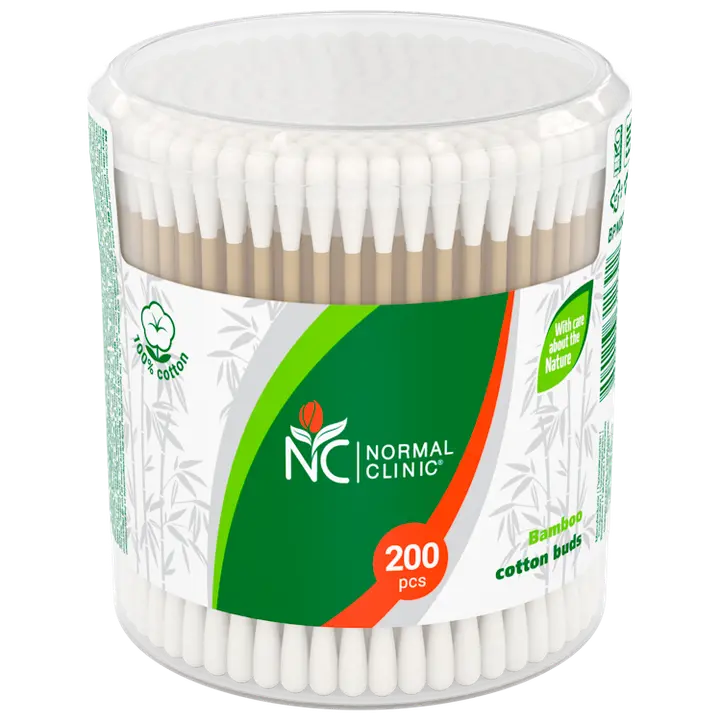Vatitikud bambus Normal Clinic 200tk
