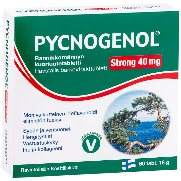 Pycnogenol Strong 40 mg rannikkomännyn kuoriuutetabletti 60 tabl