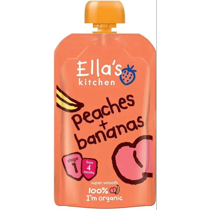 Ella's Kitchen Persikka-banaanisose alkaen 4 kk LUOMU 120g