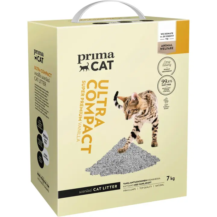PrimaCat Ultra Compact Vanilla kissanhiekka 7 kg