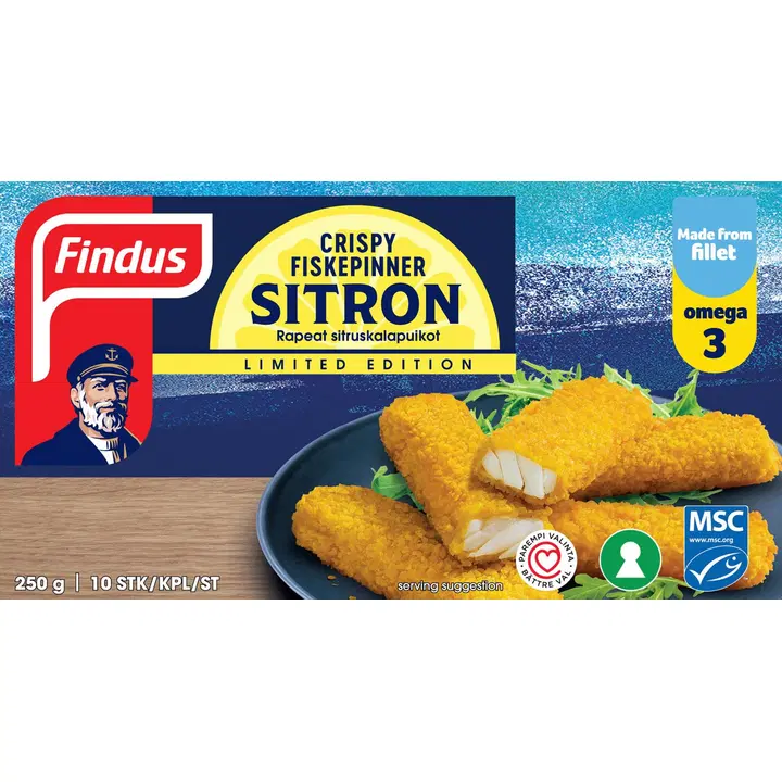 Findus Rapeat sitruskalapuikot 250g