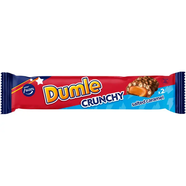 Fazer Dumle Crunchy Salted Caramel suklaapatukka 55g