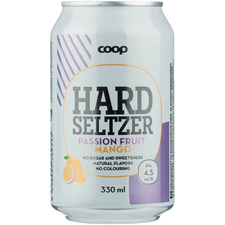 Coop Passion fruit-Mango 4,5% 330ml hard seltzer