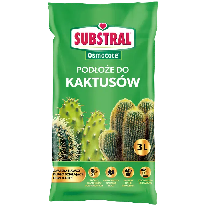 Kaktuste muld 3 L+ Osmocote