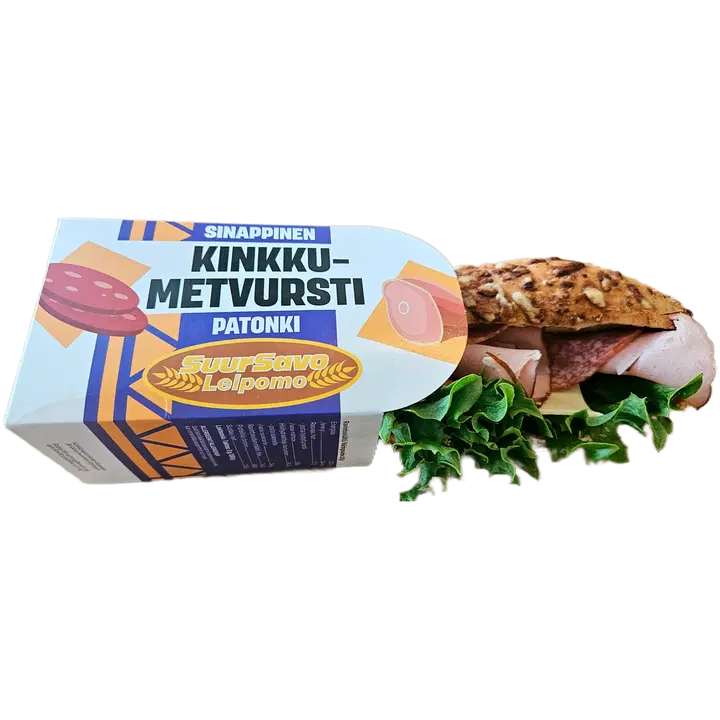 Suursavon leipomo sinappinen kinkku-meetvurstipatonki 310 g