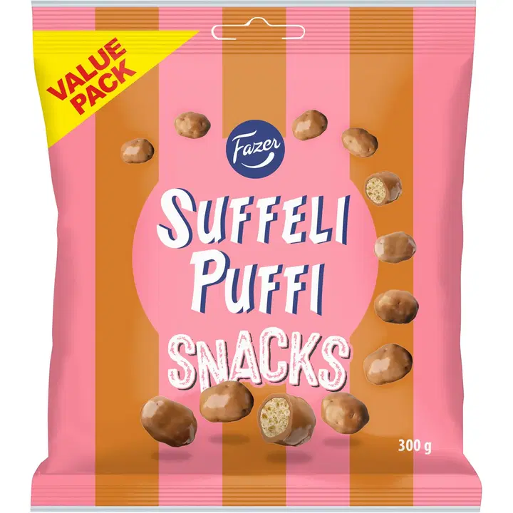 Fazer Suffeli Puffi Snacks pussi 300g