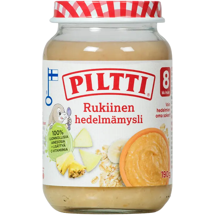 Piltti 190g Rukiinen hedelmämysli jälkiruoka 8kk