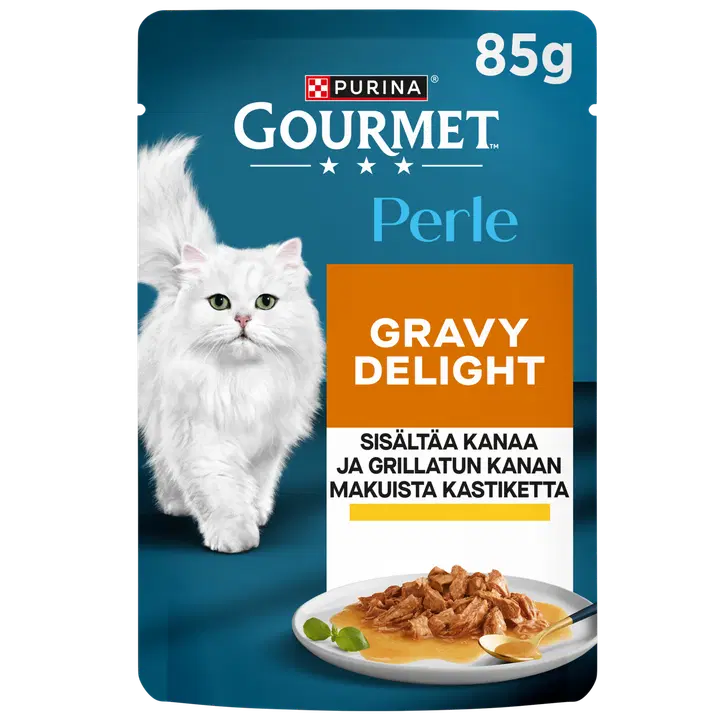 Gourmet Perle Gravy Delight kassitoiduvalik kanaliha, grillkana 85g