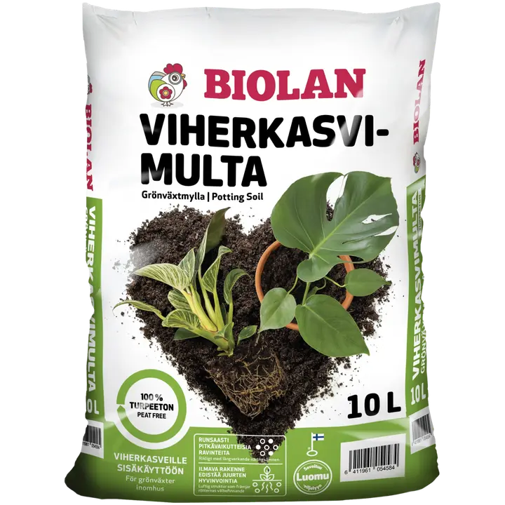 Biolan turpeeton 10 l Viherkasvimulta