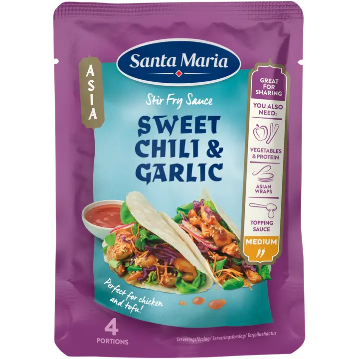 Santa Maria 100g Stir Fry Sauce Sweet Chili Garlic, wokkikastike sweet chili valkosipuli