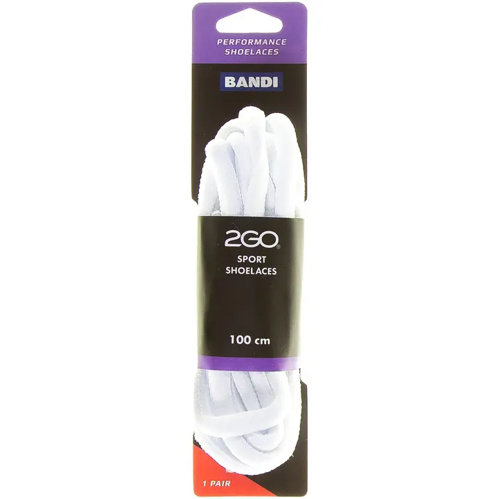 Bandi 2GO kengännauhat Performance Sport 210 100 cm valkoinen