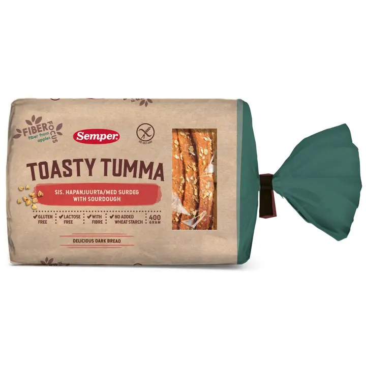 Semper Gluteeniton Toasty Tumma viipaloitu pakasteleipä 400g
