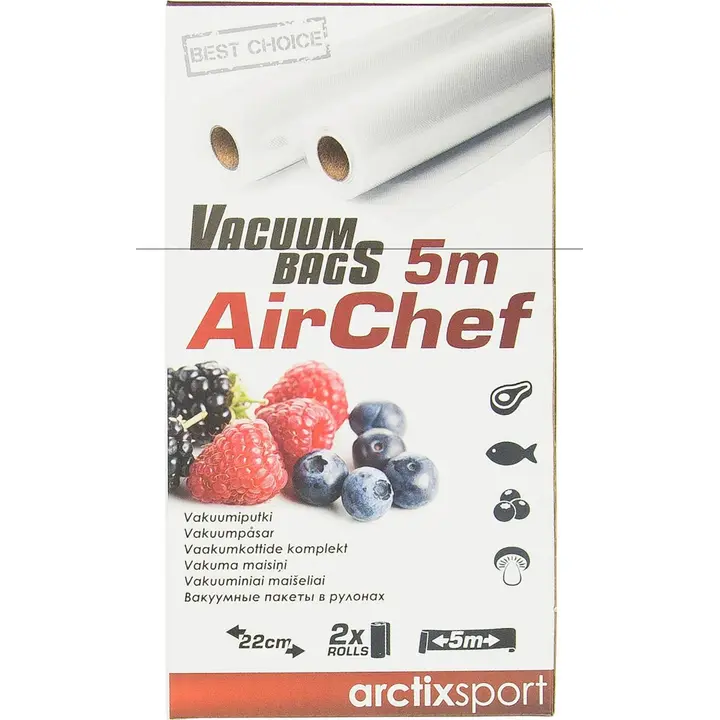 Vaakumpakendaja kotid 22 cm x 5 m, 2 tk