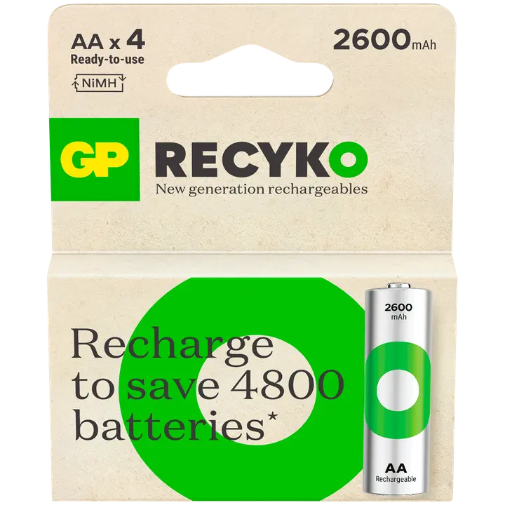 GP laetavad patareid nimh aa 2600mah 4tk