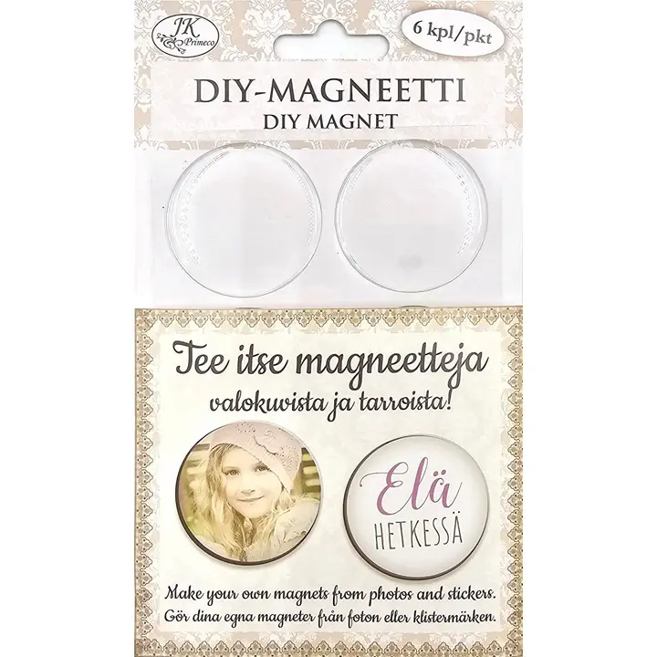 J.K. Primeco DIY-magneetti pyöreä 4cm 6kpl