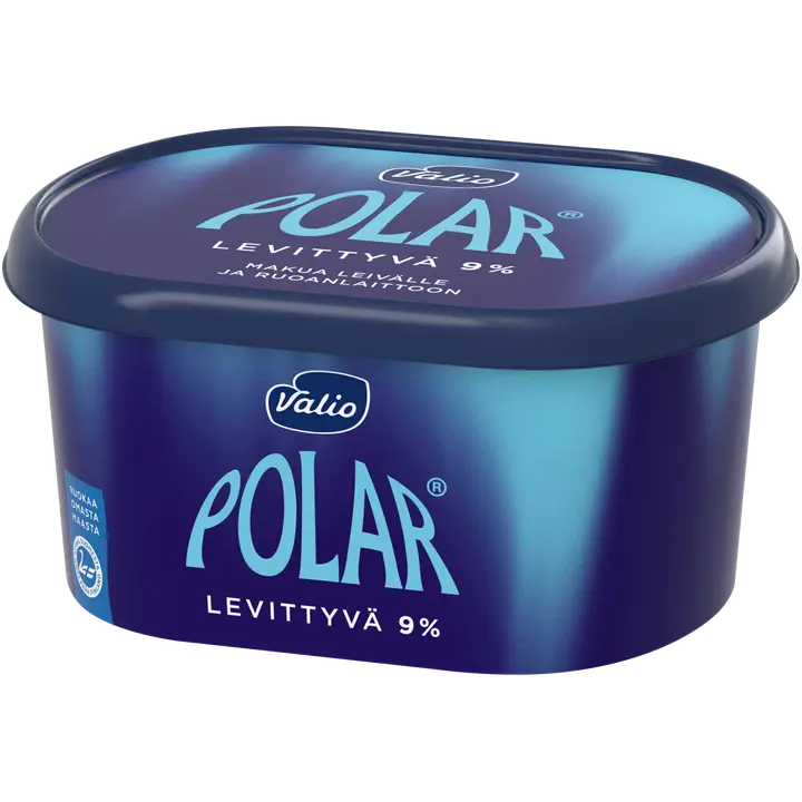Valio Polar® Levittyvä 9 % e400 g maustamaton sulatejuusto laktoositon