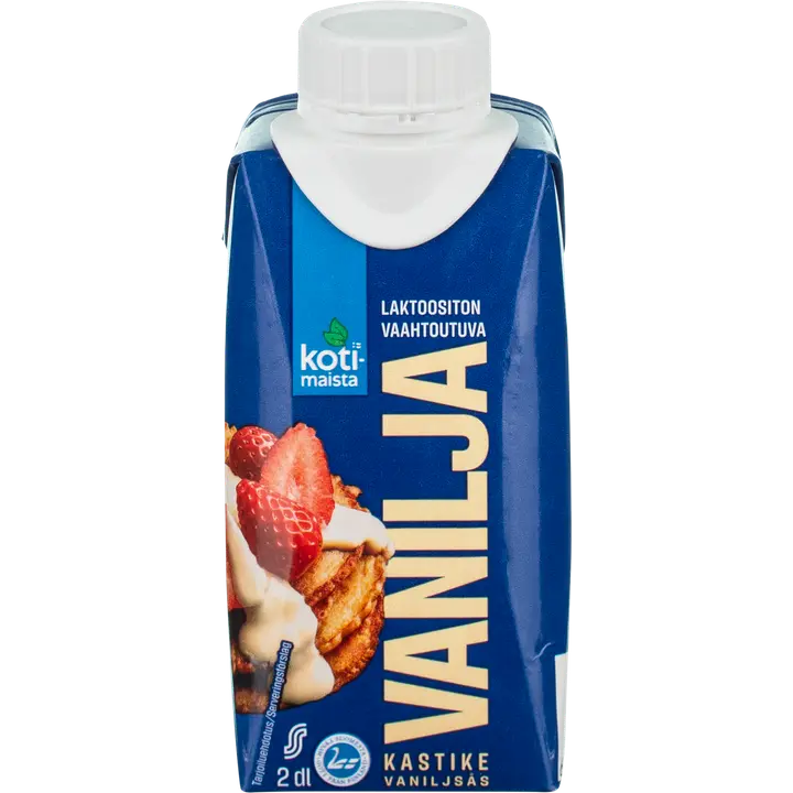 Kotimaista vaahtoutuva vaniljakastike laktoositon 200 ml