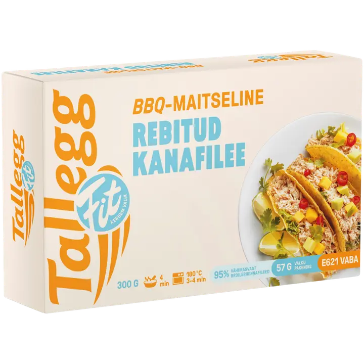 Tallegg Fit! Bbq-Maitseline Rebitud Kanafilee 30