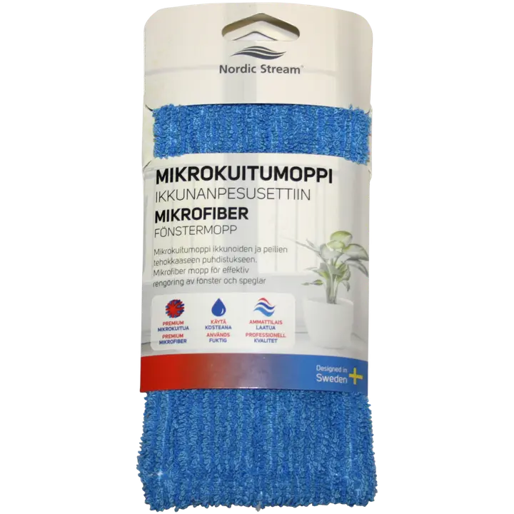 Ikkunasarja Mikrokuitumoppi tehokkaaseen ikkunoiden ja peilien puhdistukseen